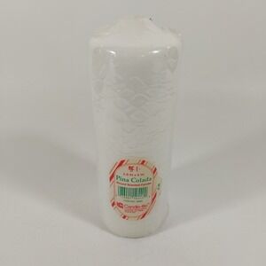 Vtg Kmart White Candle-lite Pina Colada Round Scented Candle New